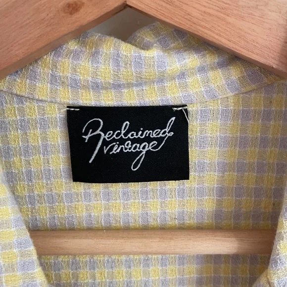 Reclaimed Vintage Dress In Check - Gray & yellow / US 4 - Picture 5 of 5